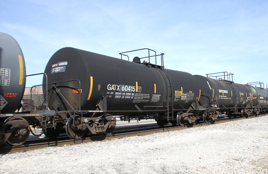 Black tank car