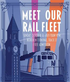Logo for NJ Transit "Meet Our Rail Fleet" ebent