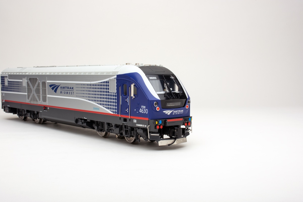 Front end of O scale diesel locomotive model