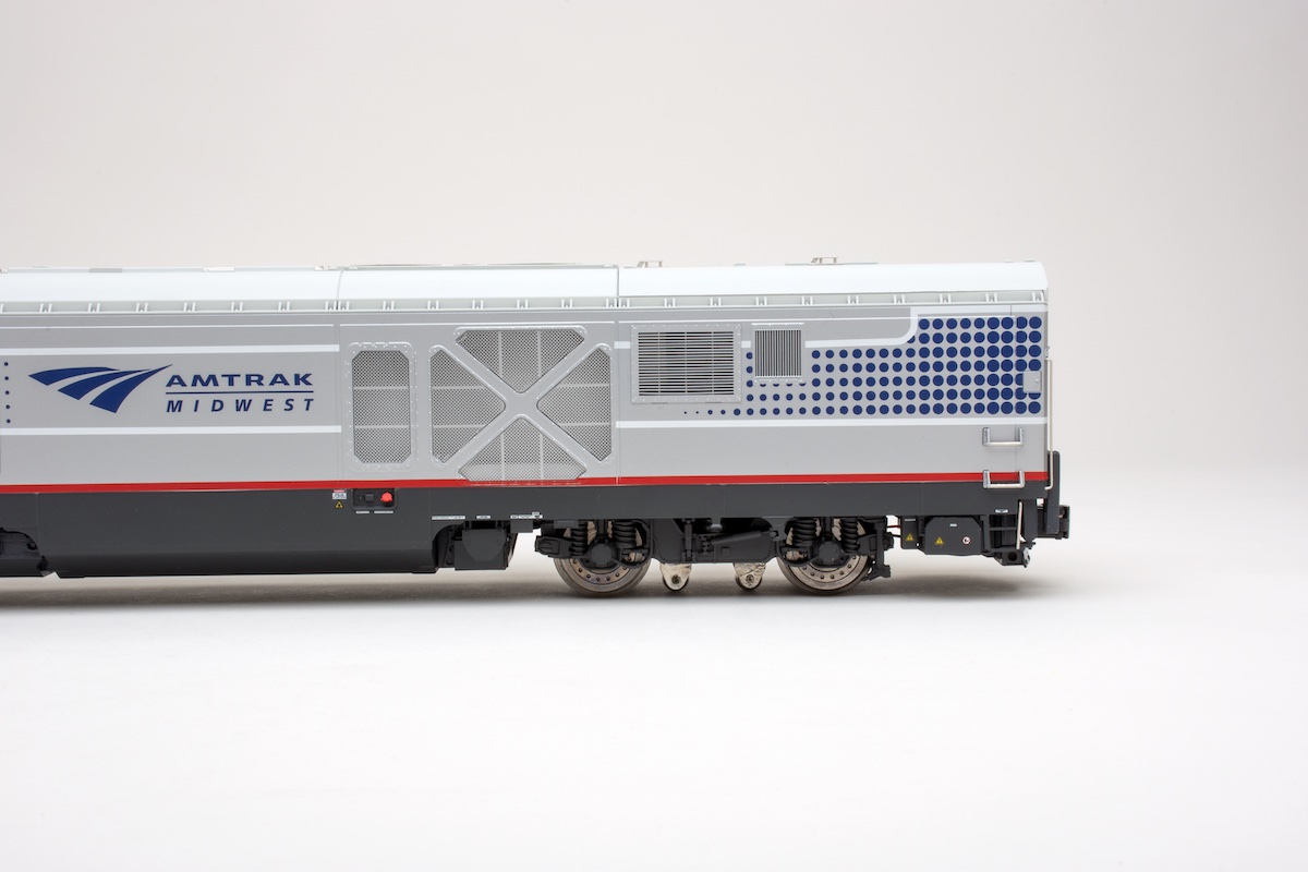 Rear side of O scale diesel locomotive model