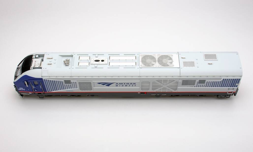 Top of O scale diesel locomotive model