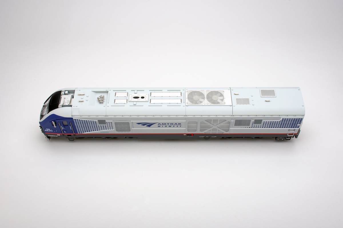 Top of O scale diesel locomotive model