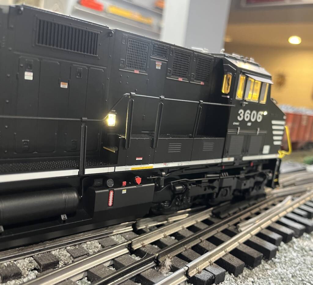  side of black and white model diesel engine