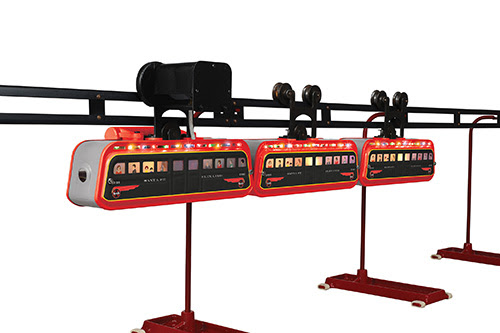 red model monorail cars