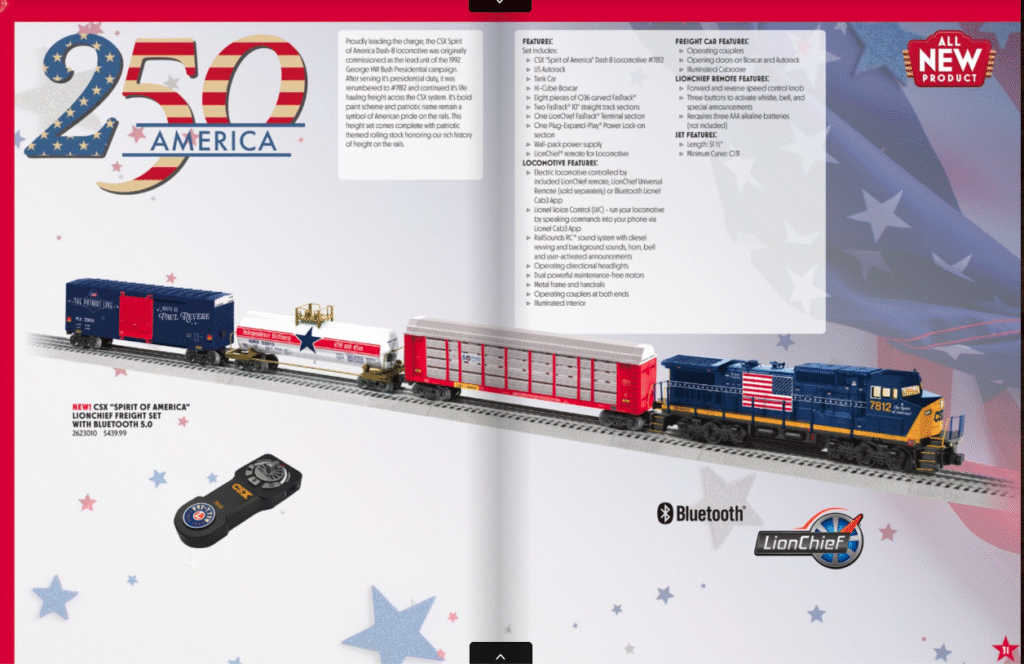 patriotic toy train set