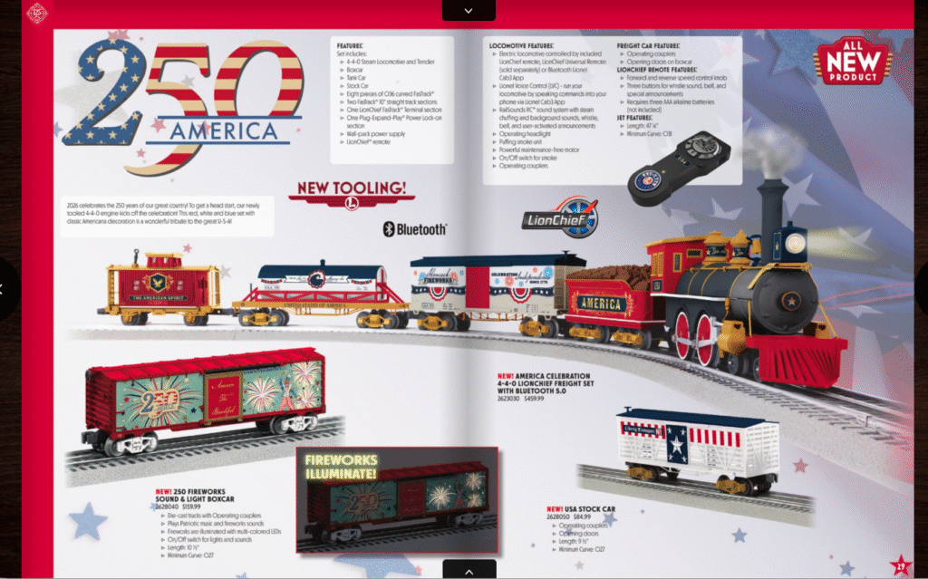 patriotic toy train set