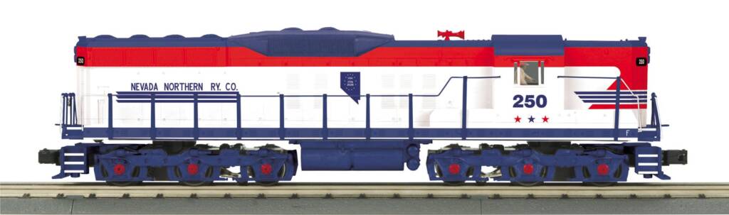 patriotic model locomotive