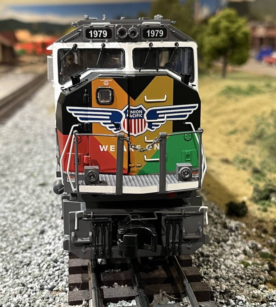 nose of model locomotive