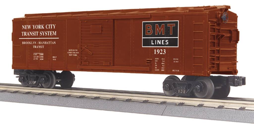 dark red model boxcar