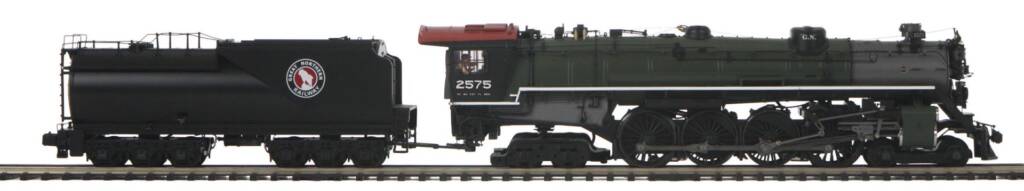 black and maroon model steam locomotive