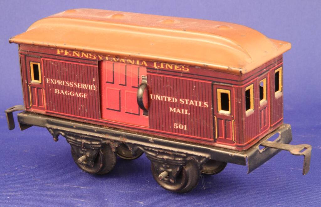 vintage baggage car toy