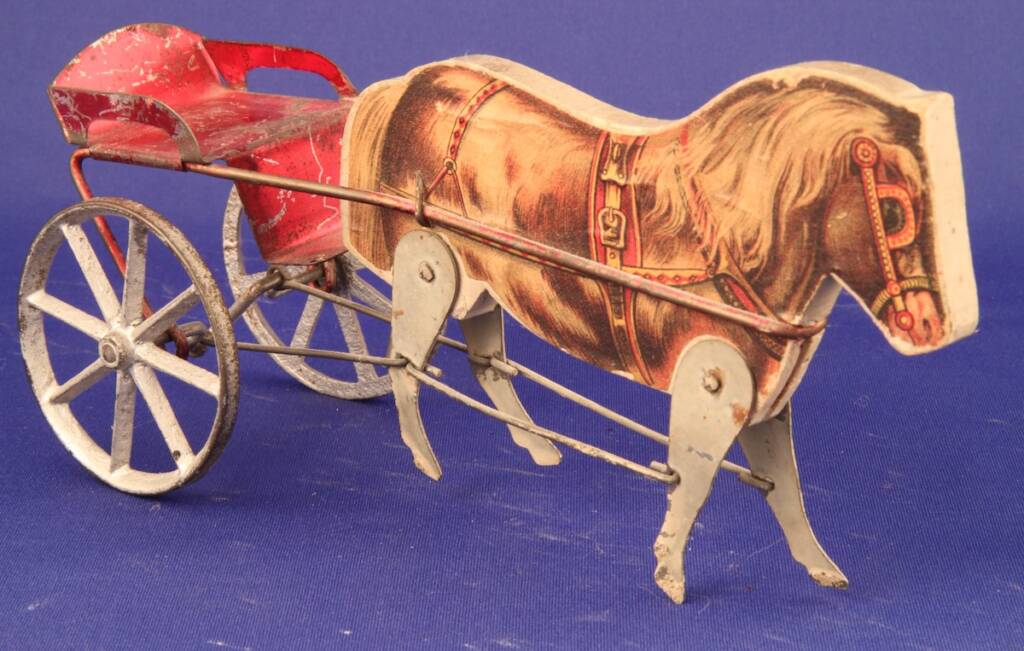 vintage horse and cart toy