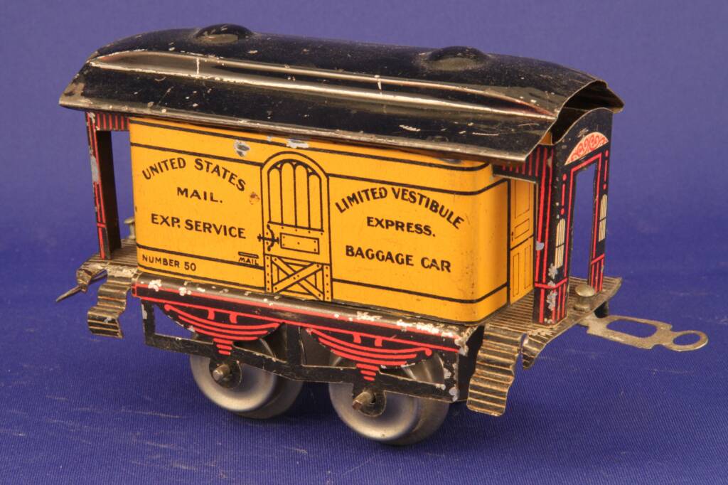 vintage baggage car toy