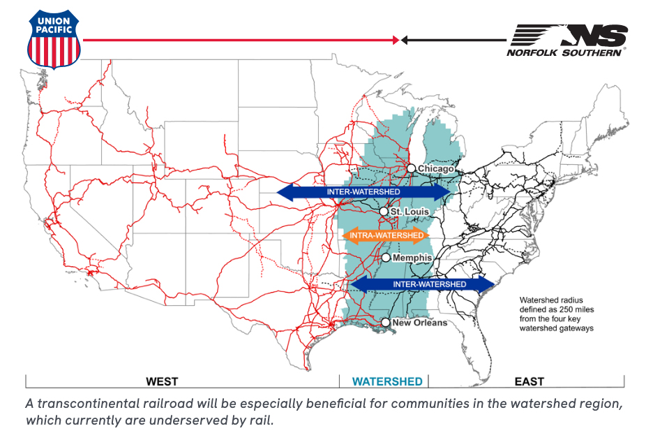 Map of US highlighting area around Mississippi River