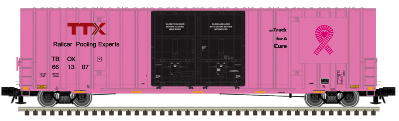 pink and black model boxcar