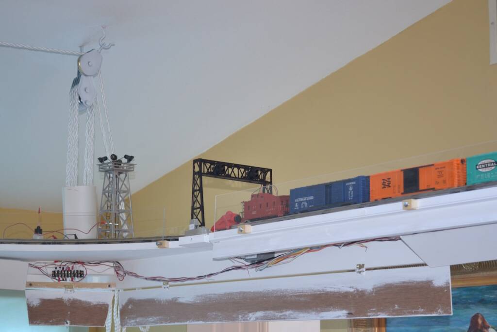 corner of elevated layout with open hatches