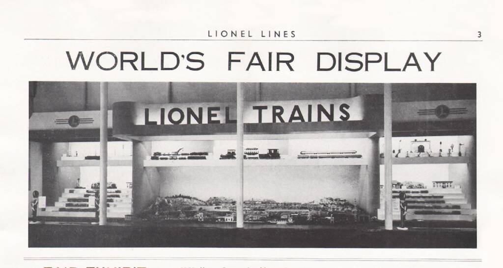 black and white display of Lionel trains