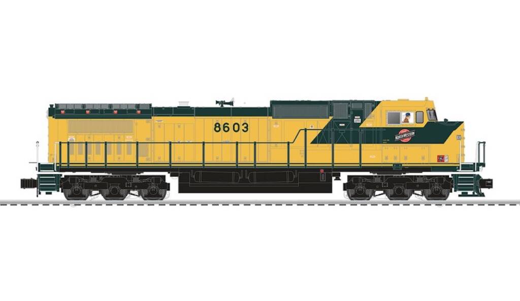 yellow and blue model locomotive