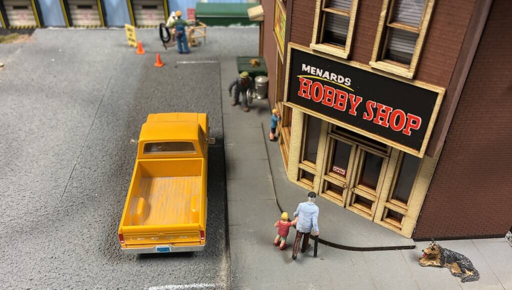 scene on toy train layout