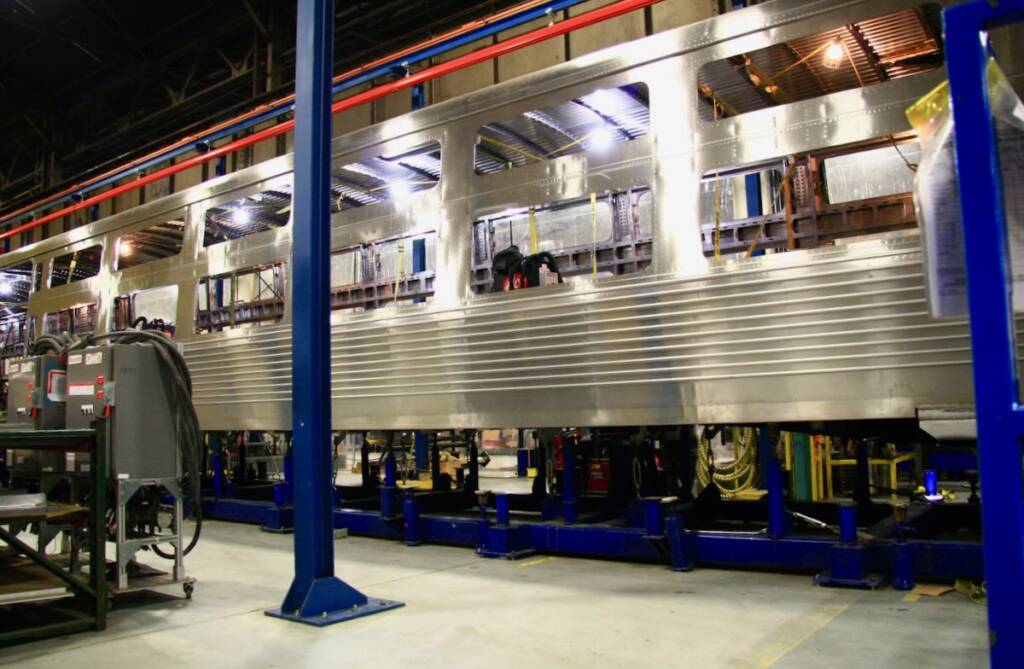 Passenger car under construction