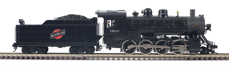 black steam locomotive model