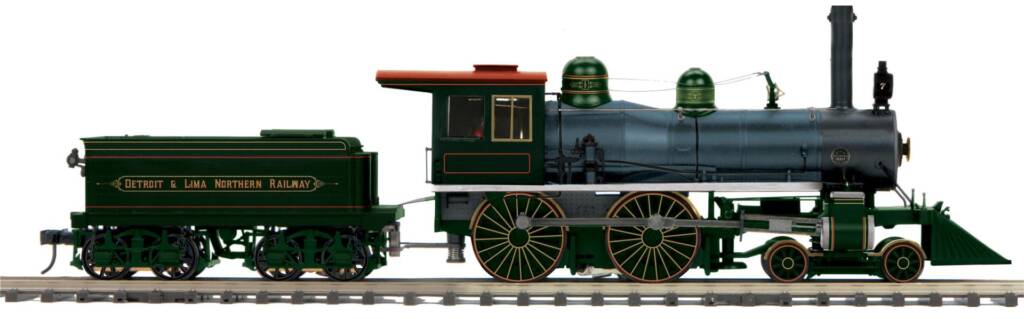 black steam locomotive model