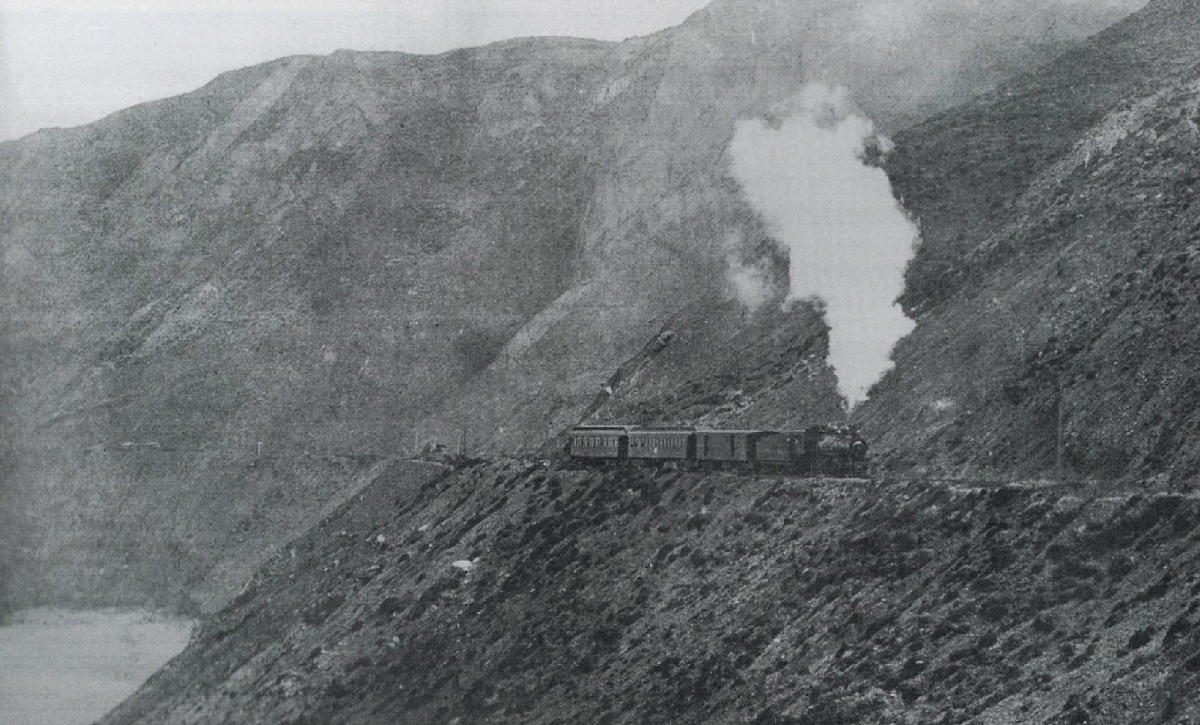 Black and white photo of the Ocean Shore Railroad. Restoring the last Ocean Shore Railroad coach.